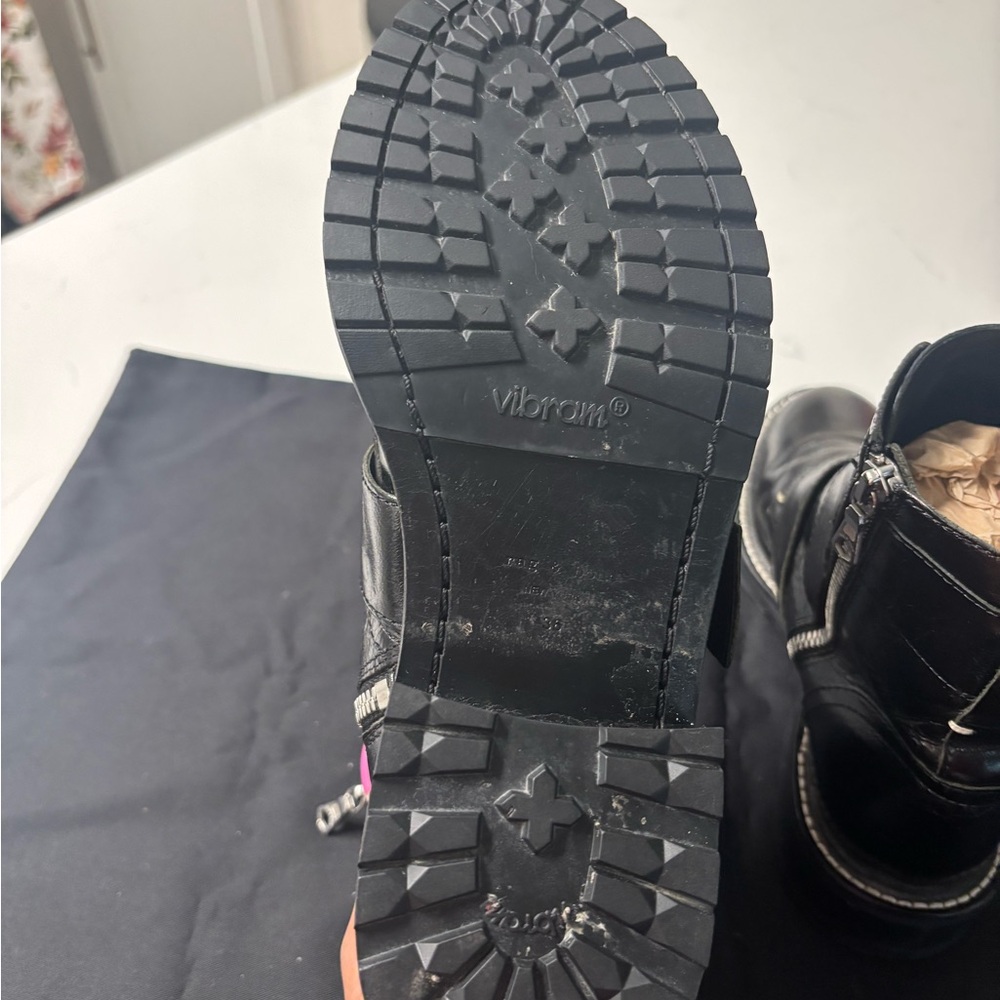 rag & bone Black Triple Buckle Combat Boots - Picture 10 of 10